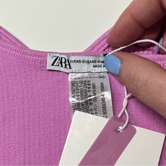 NWT | Zara | Seamless Corset Tank Crop Top | Pink | Various - Picture 5 of 10
